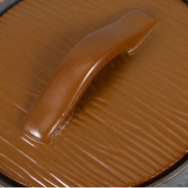 منفضة سجائر خزفية قديمة بغطاء مقاوم للرياح بألوان رجعية بنية لتزيين المنزل والمكتب - Image 4